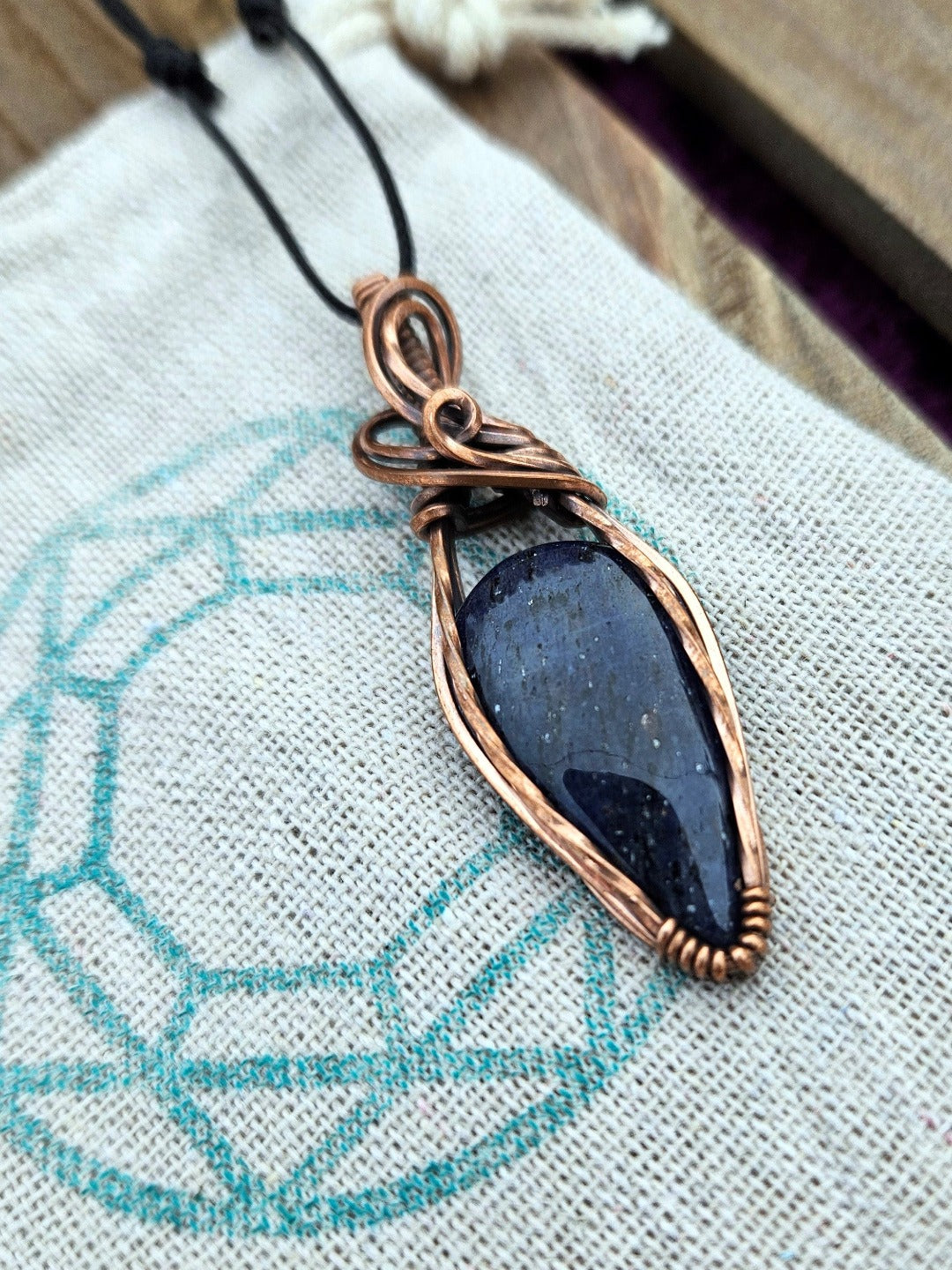 Iolite and Copper Necklace