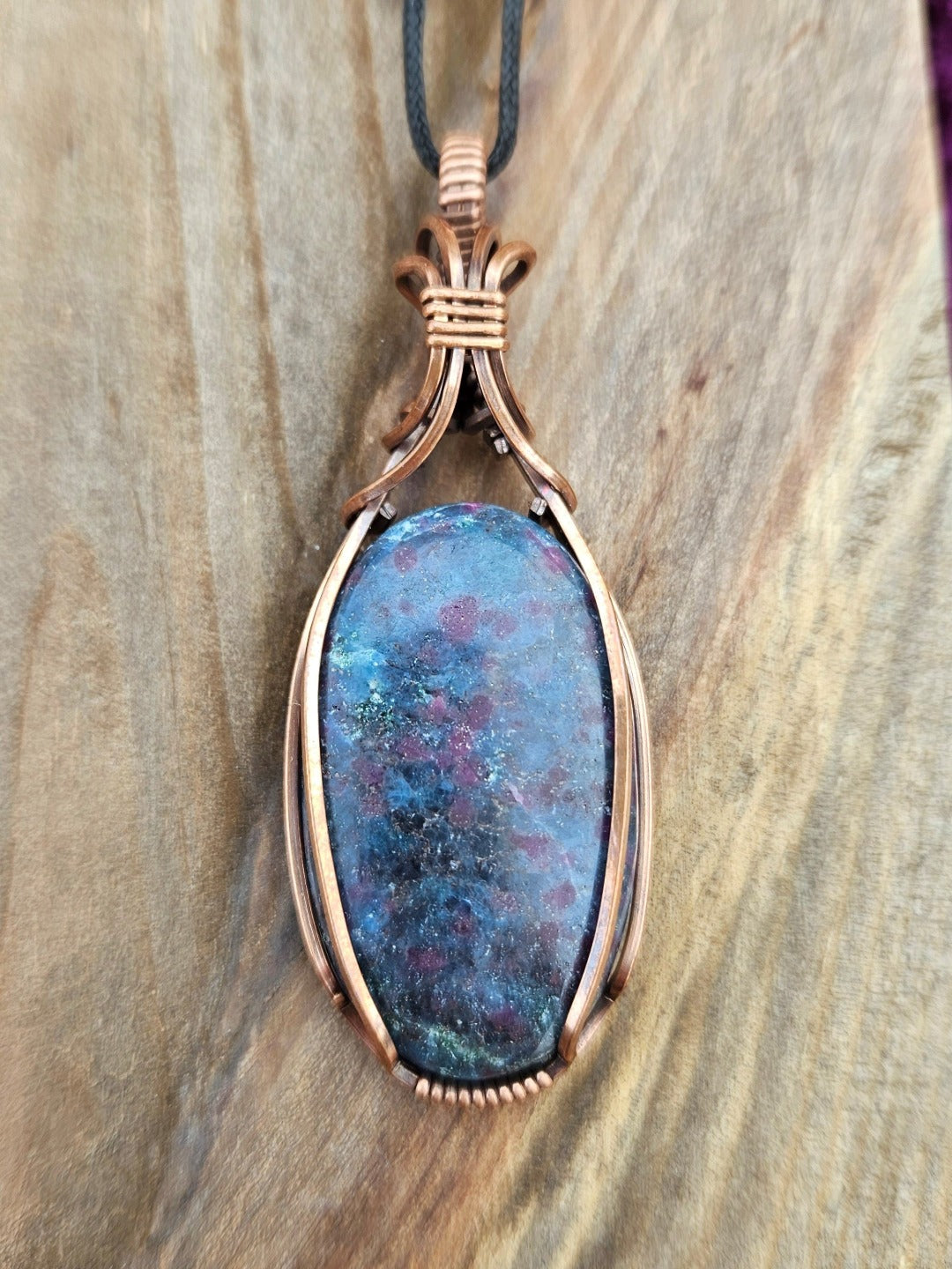 Ruby Kyanite and Copper Necklace