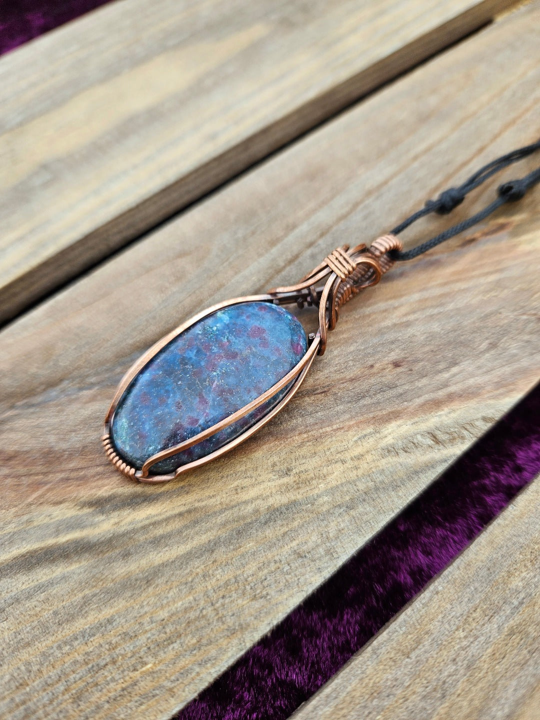 Ruby Kyanite and Copper Necklace