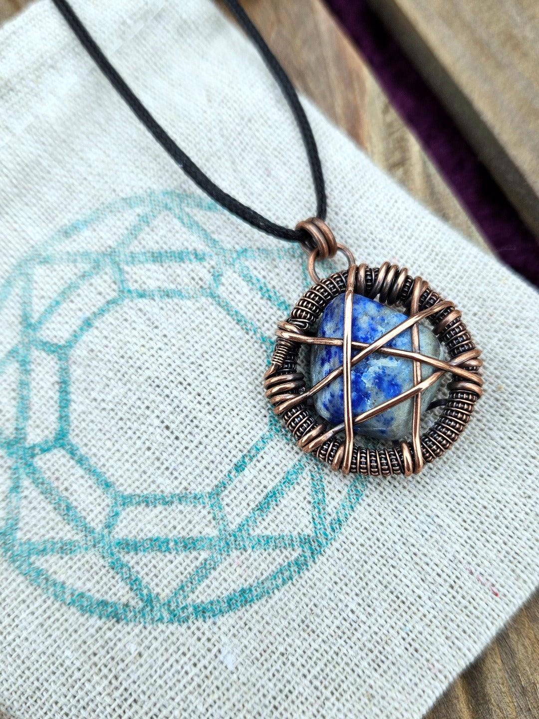 Lapis Lazuli and Copper 'Amulet' Necklace