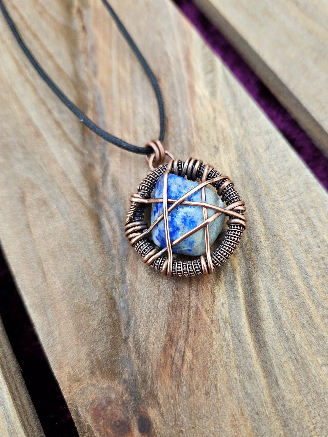 Lapis Lazuli and Copper 'Amulet' Necklace