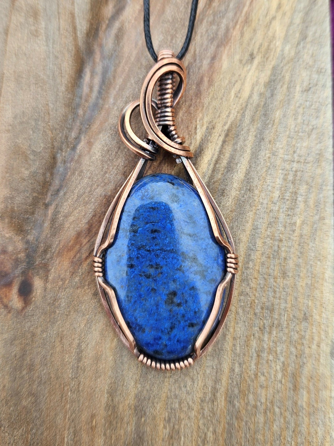 Dumortierite and Copper Necklace