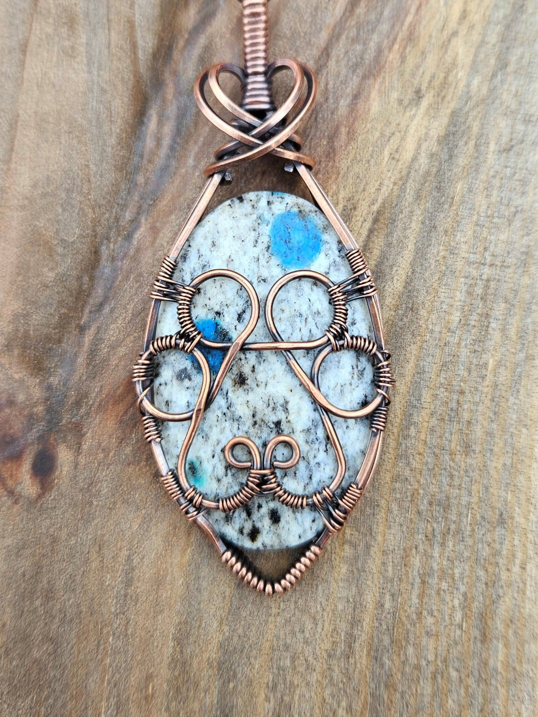 K2 Stone and Copper Paw Necklace