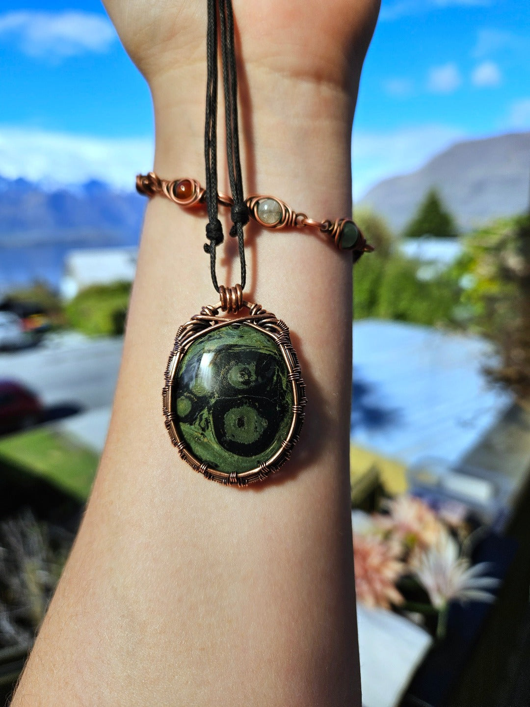 Kambaba Jasper and Copper Necklace