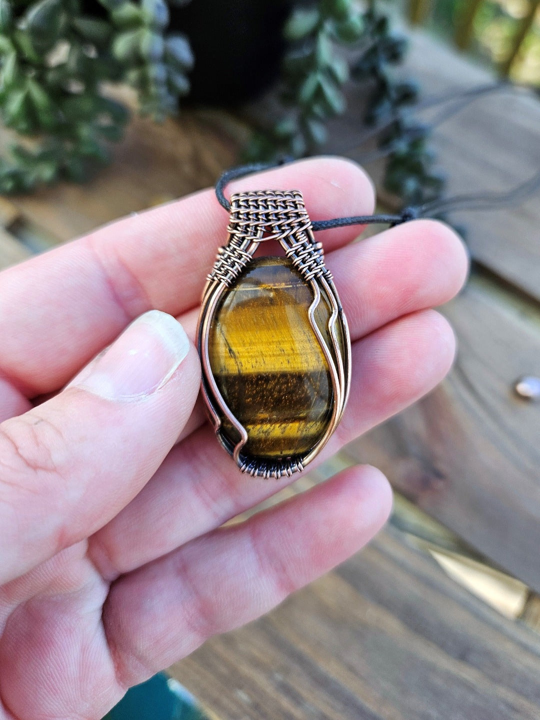 Tiger's Eye and Copper Necklace