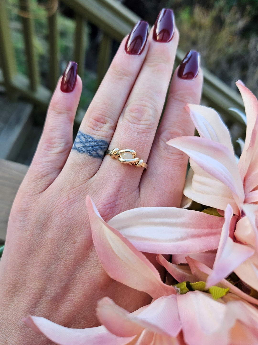 Ethiopian Opal And Gold Ring
