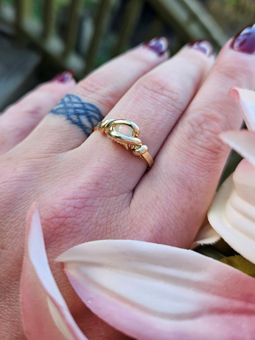 Ethiopian Opal And Gold Ring