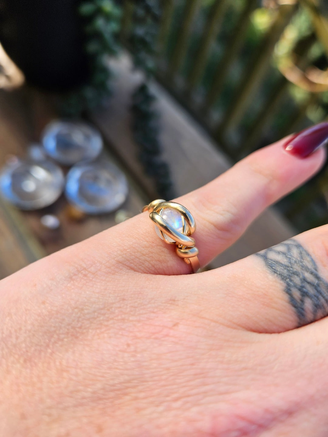 Moonstone And Gold Ring