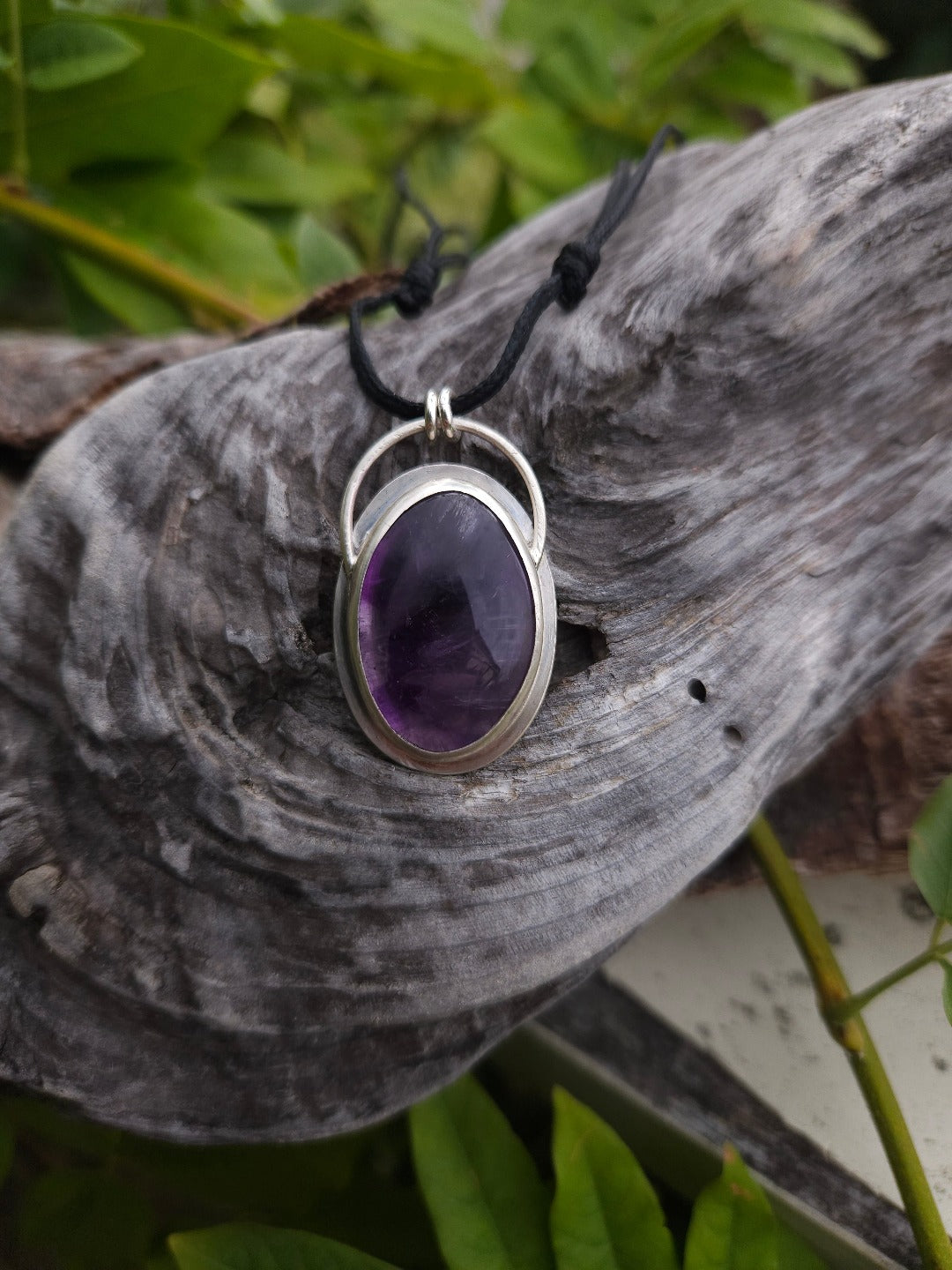 Amethyst and Sterling Silver Necklace