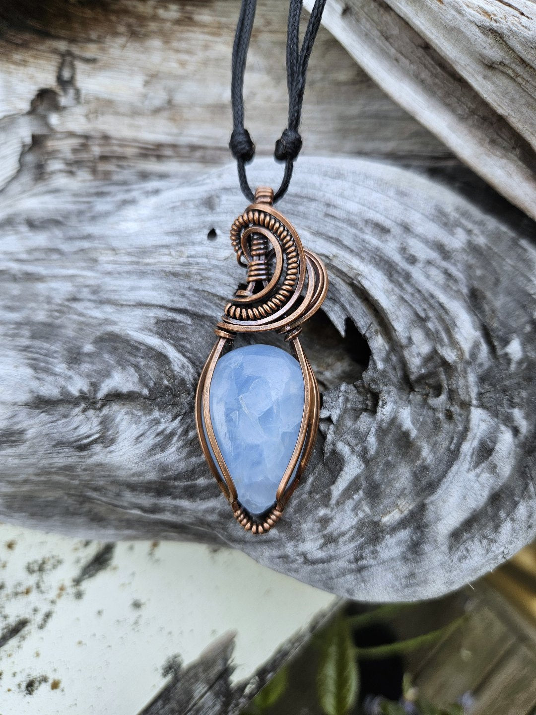 Celestite and Copper Necklace