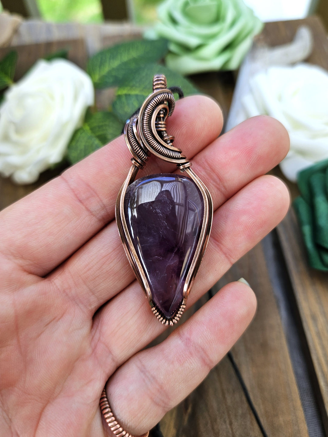 Amethyst and Copper Necklace