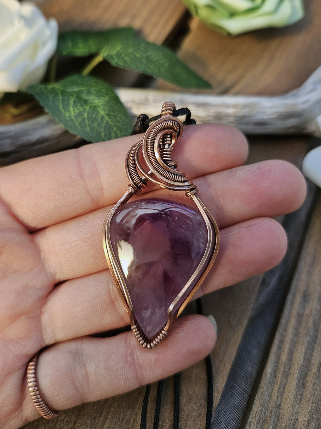 Amethyst and Copper Necklace