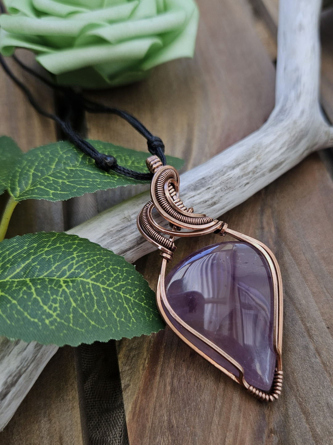 Amethyst and Copper Necklace