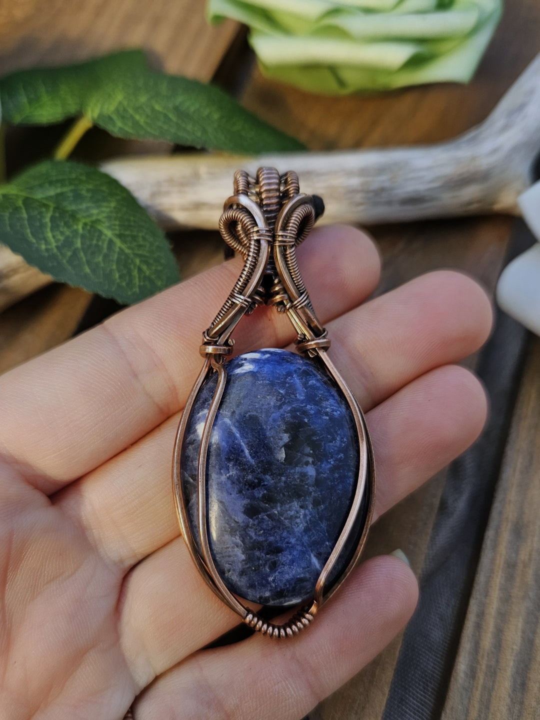 Sodalite and Copper Necklace