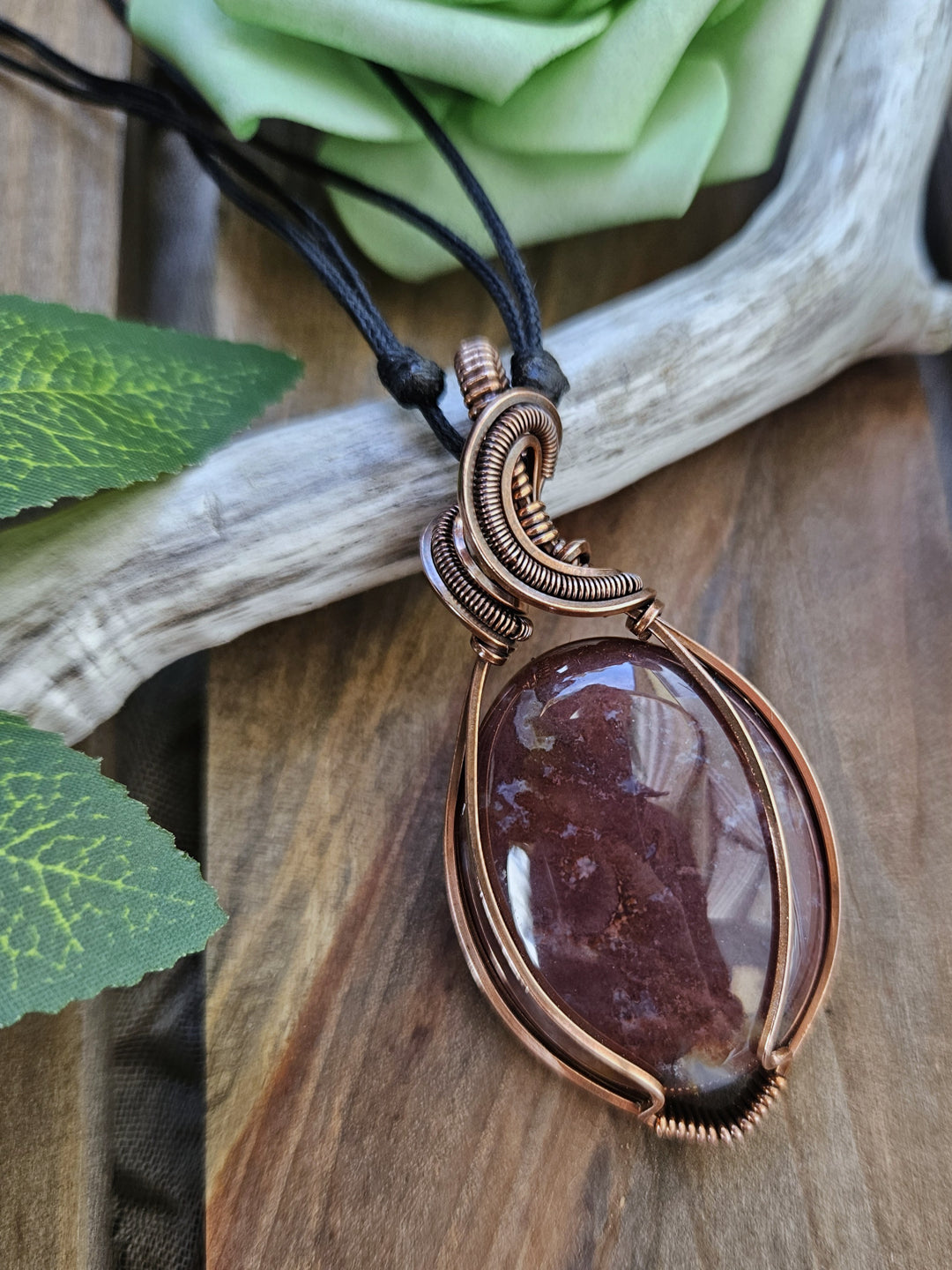 Indian Agate and Copper Necklace