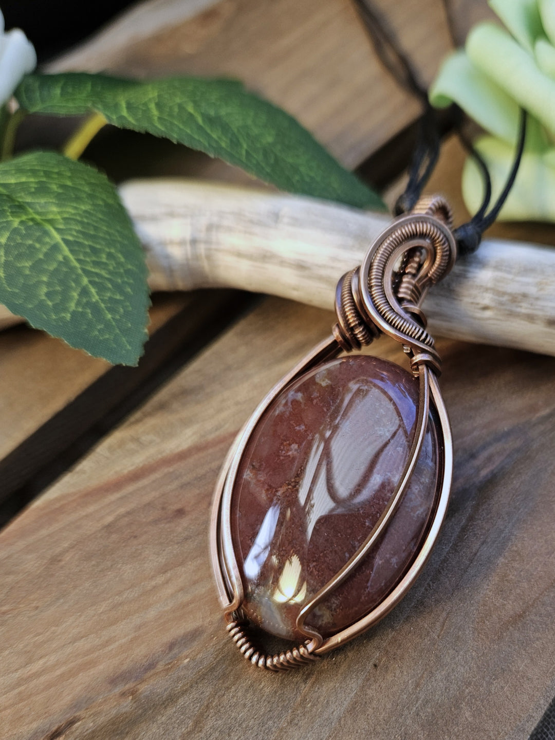 Indian Agate and Copper Necklace