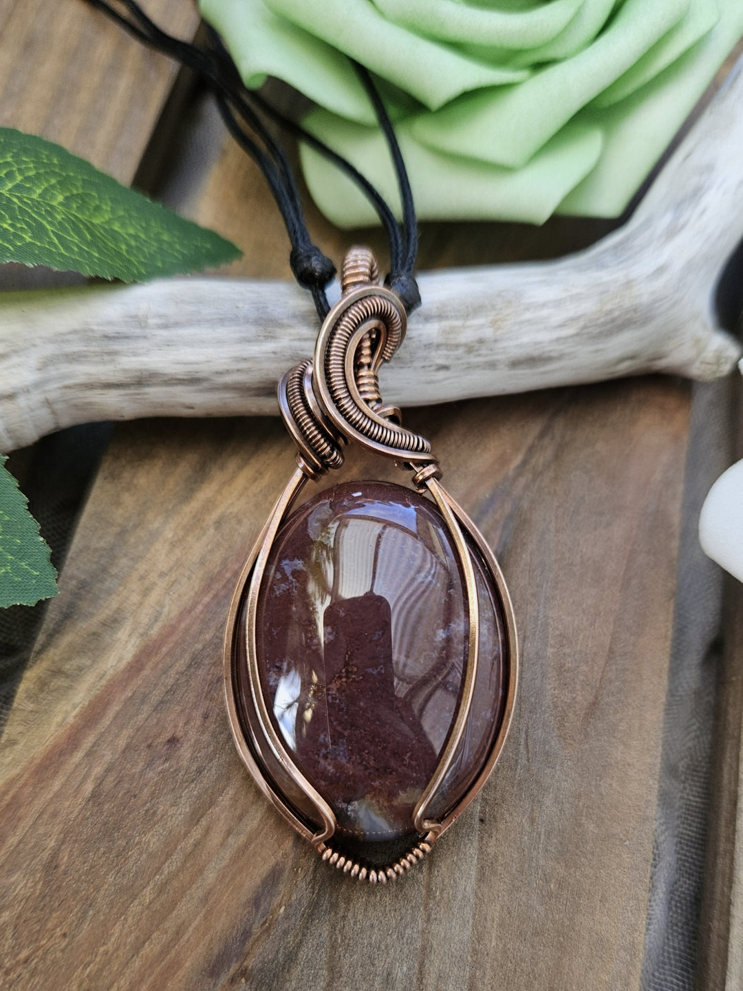 Indian Agate and Copper Necklace