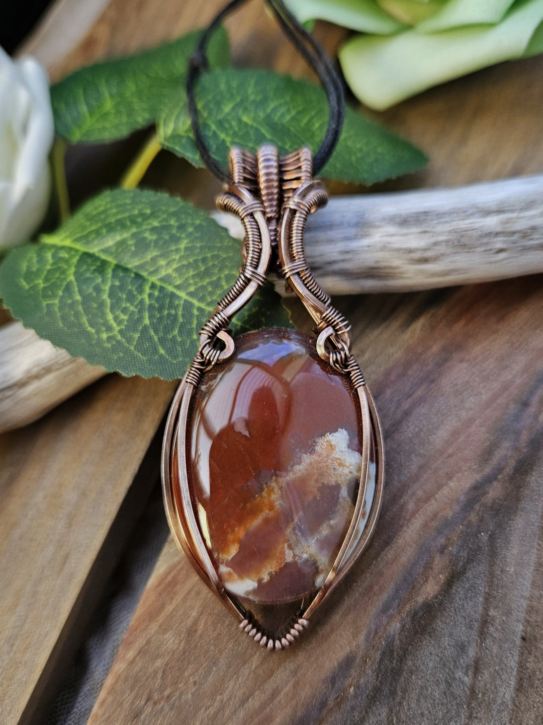 Indian Agate and Copper Necklace