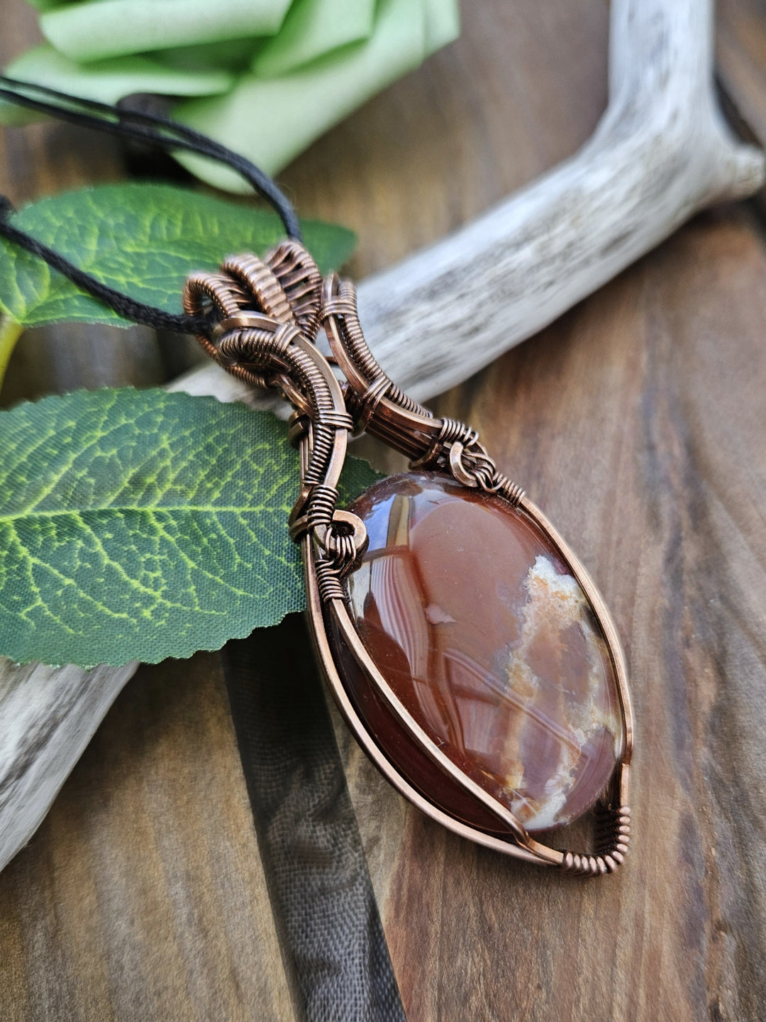 Indian Agate and Copper Necklace