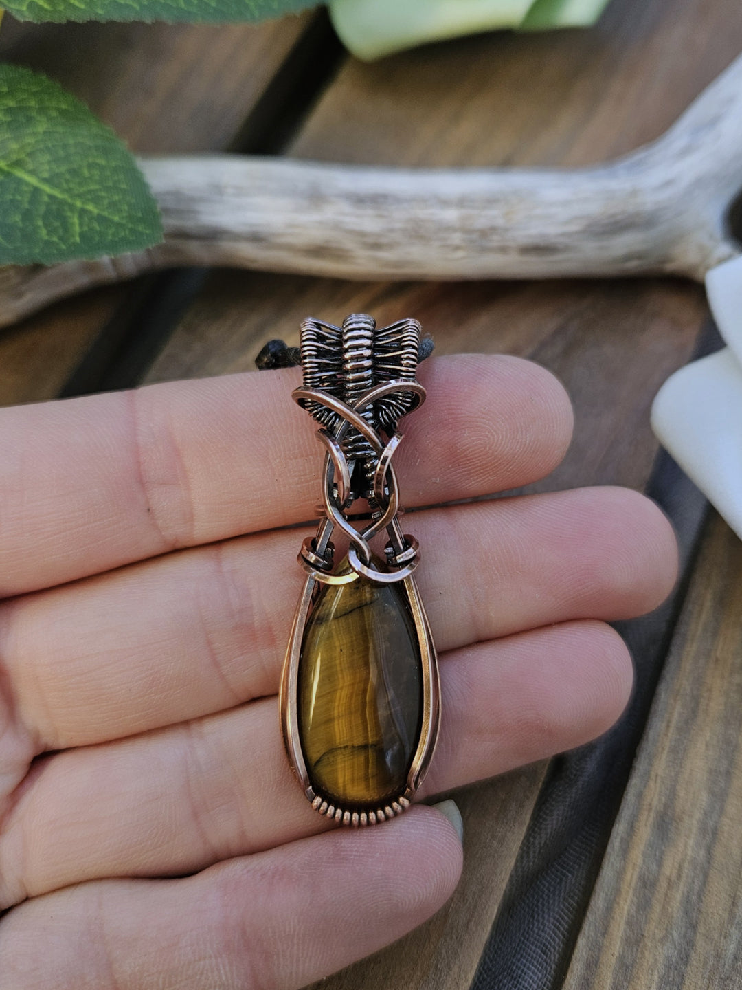 Tiger's Eye and Copper Necklace