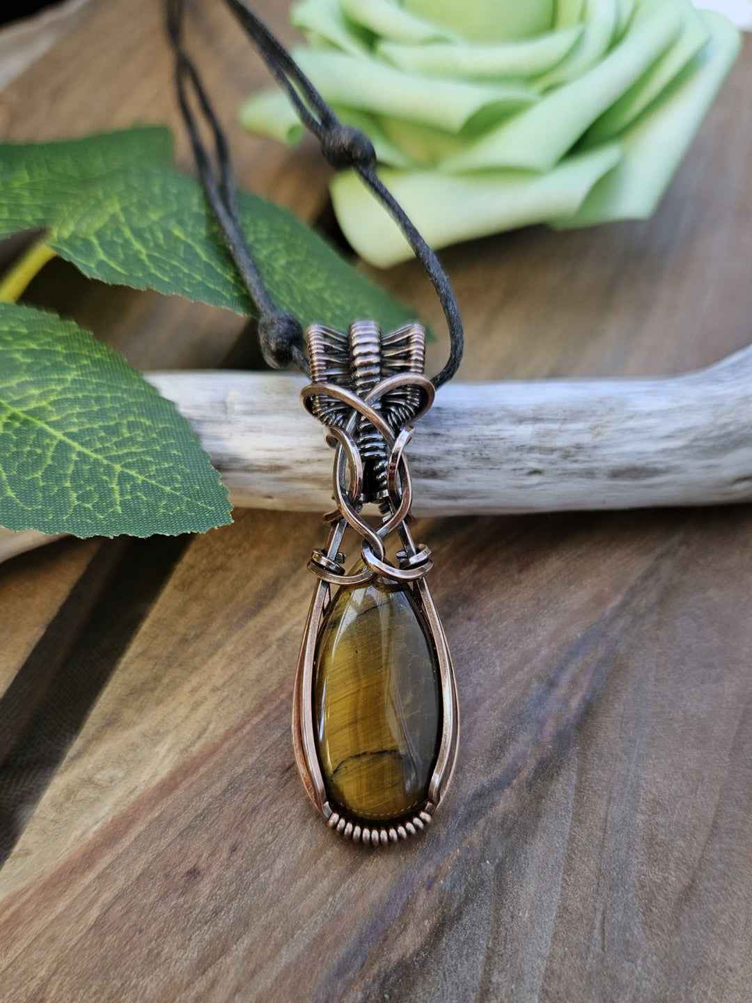 Tiger's Eye and Copper Necklace