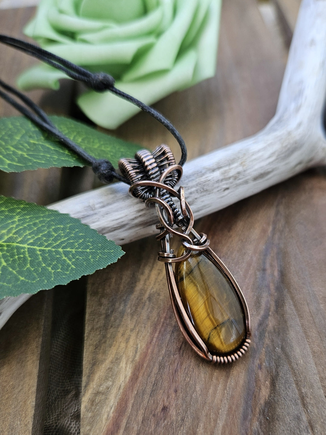 Tiger's Eye and Copper Necklace