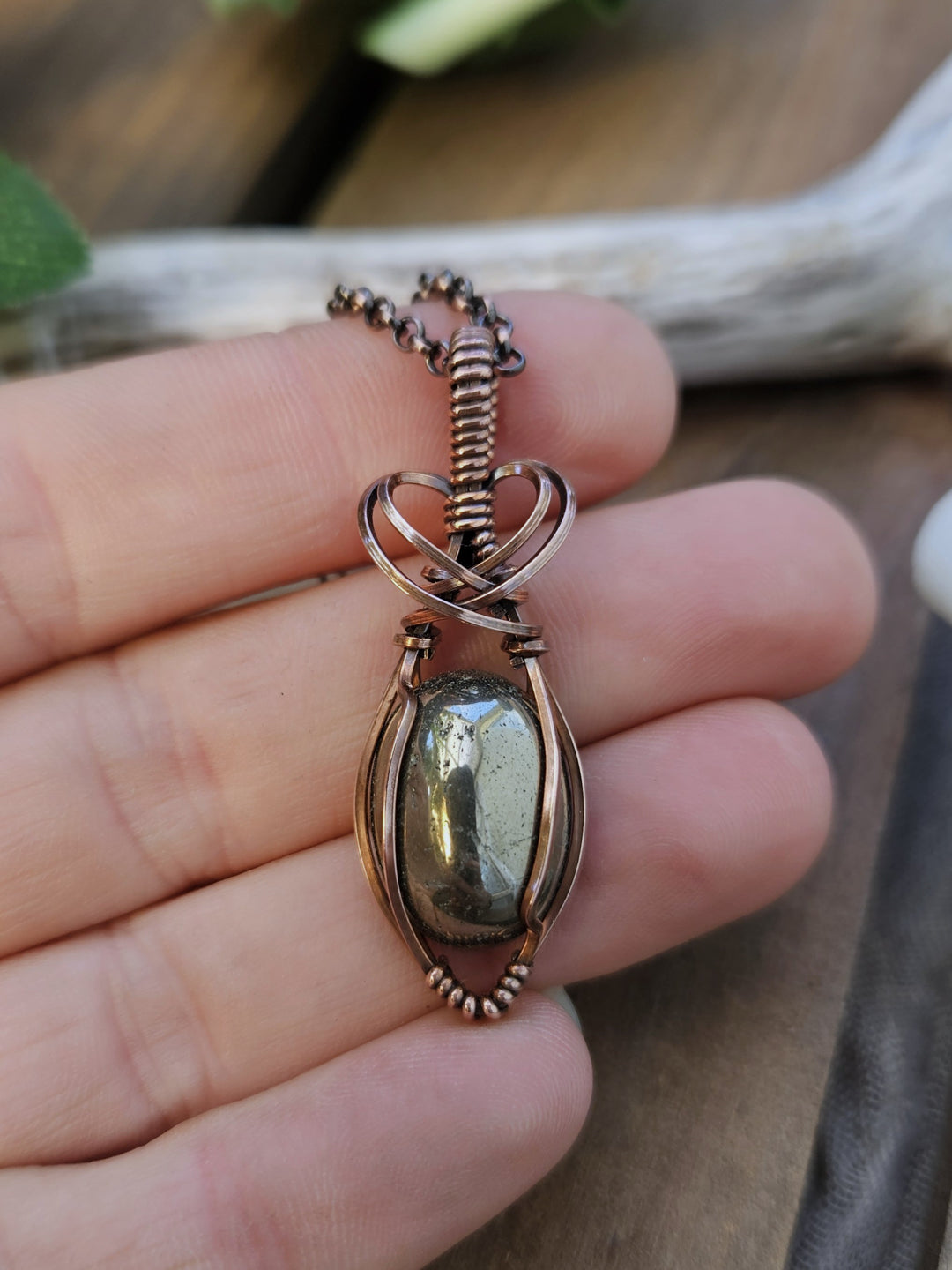 Pyrite and Copper Necklace