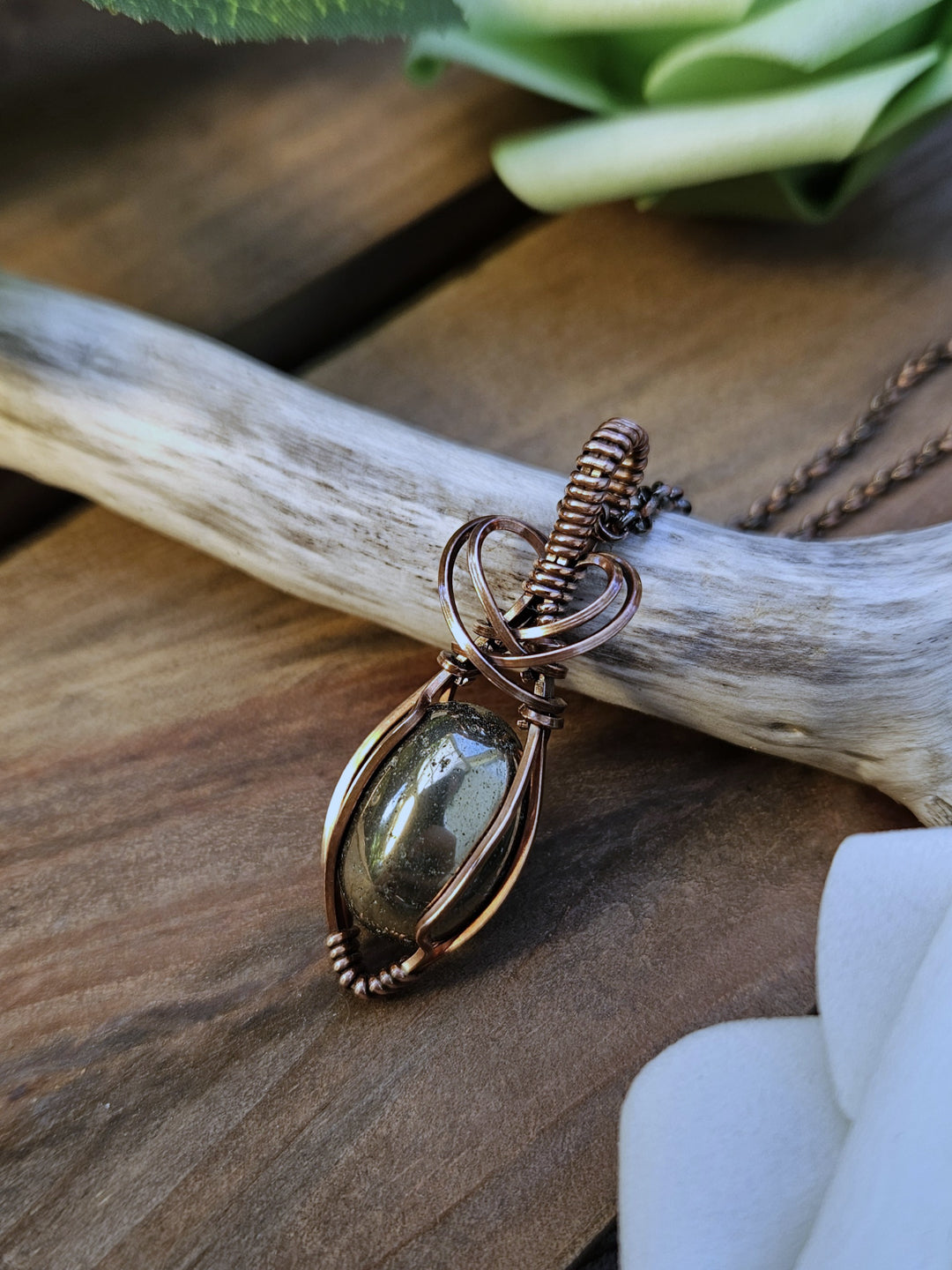 Pyrite and Copper Necklace