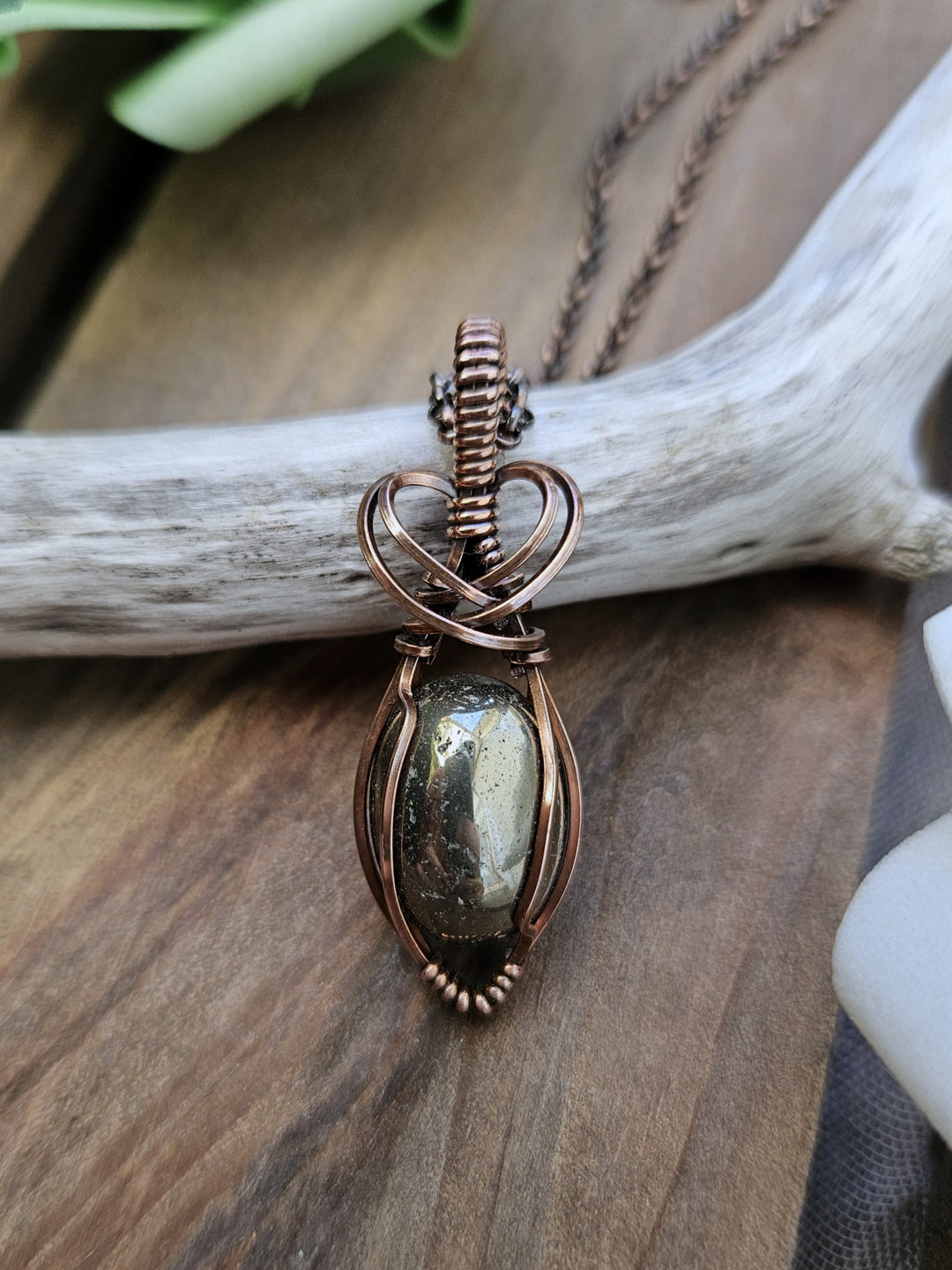 Pyrite and Copper Necklace
