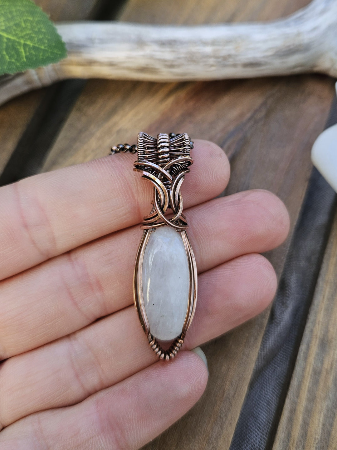 Moonstone and Copper Necklace