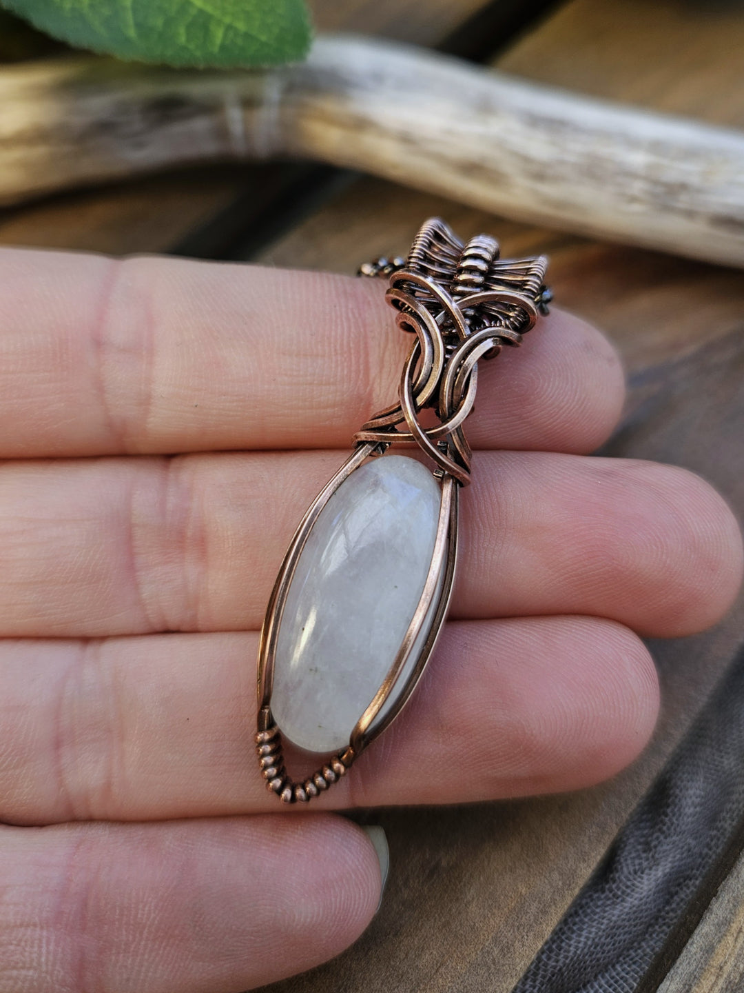Moonstone and Copper Necklace