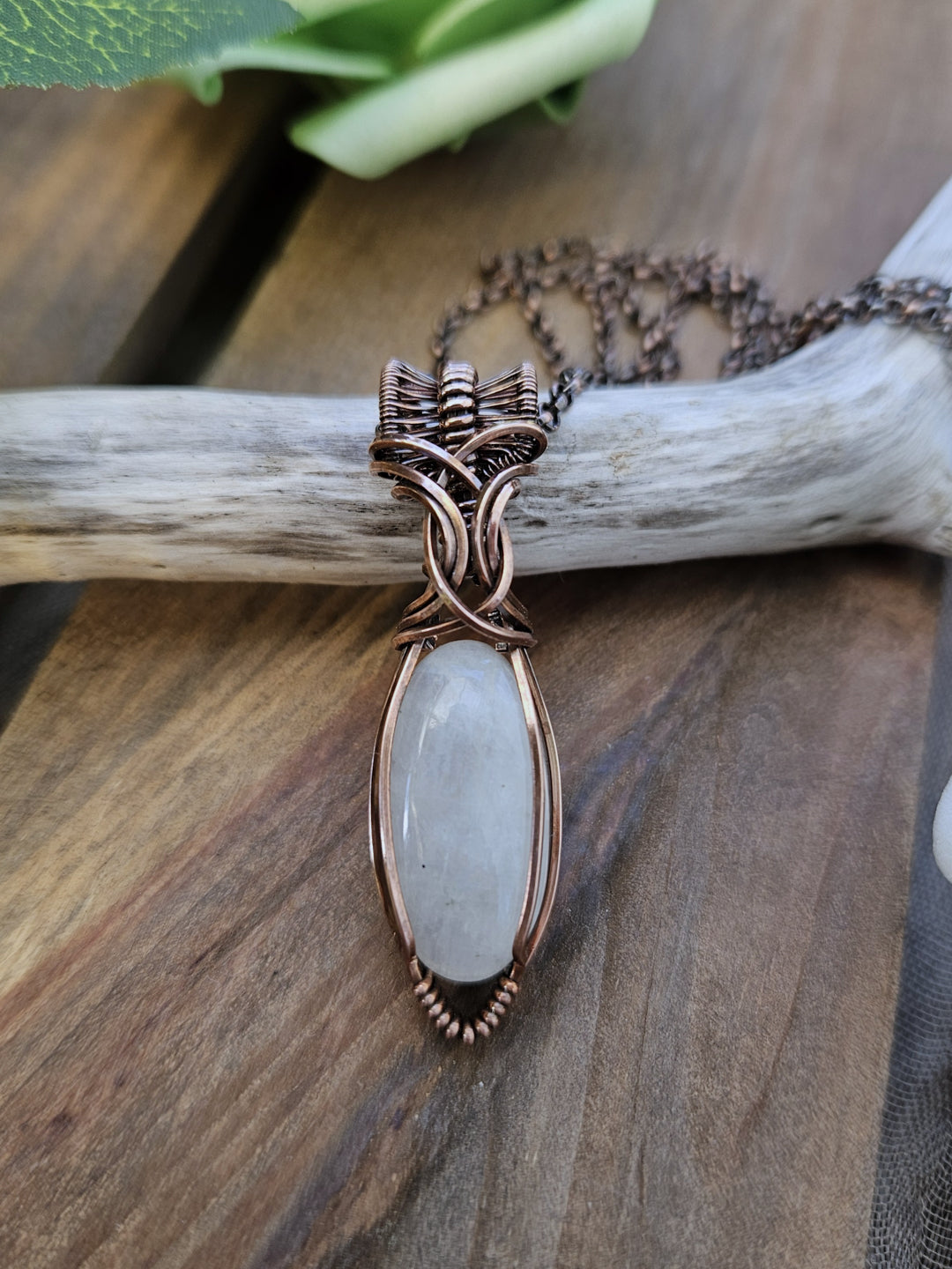 Moonstone and Copper Necklace