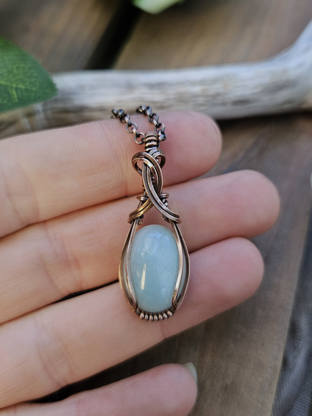 Amazonite and Copper Necklace