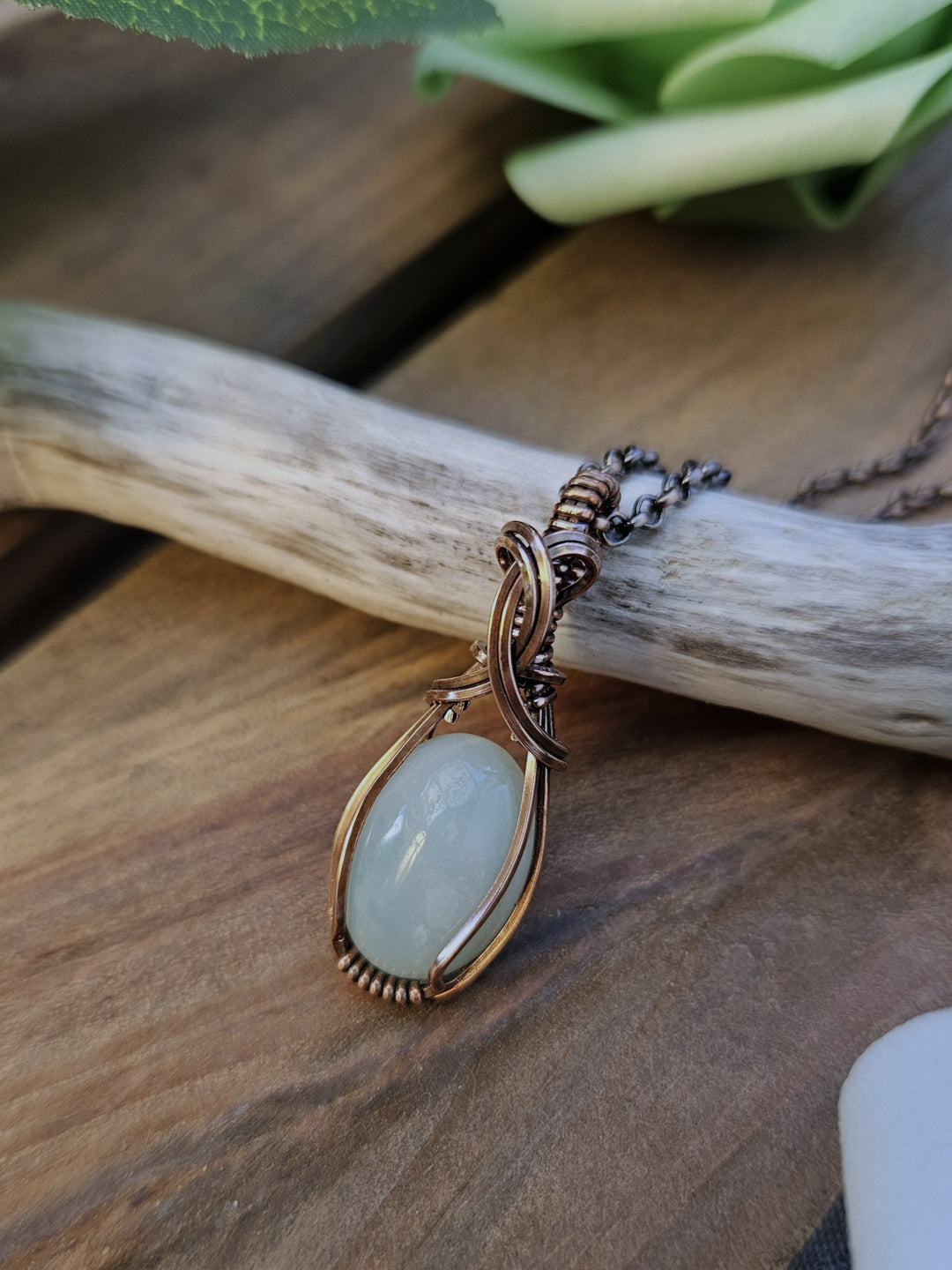 Amazonite and Copper Necklace