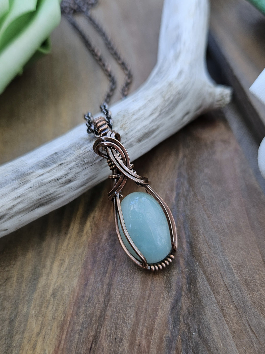 Amazonite and Copper Necklace