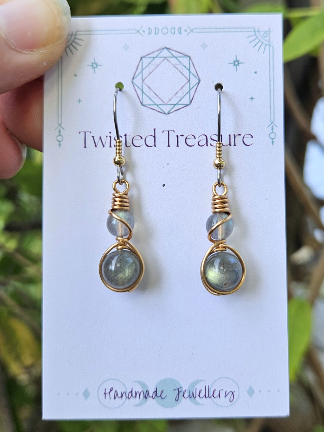Bronze 'Alchemy' Earrings - Labradorite