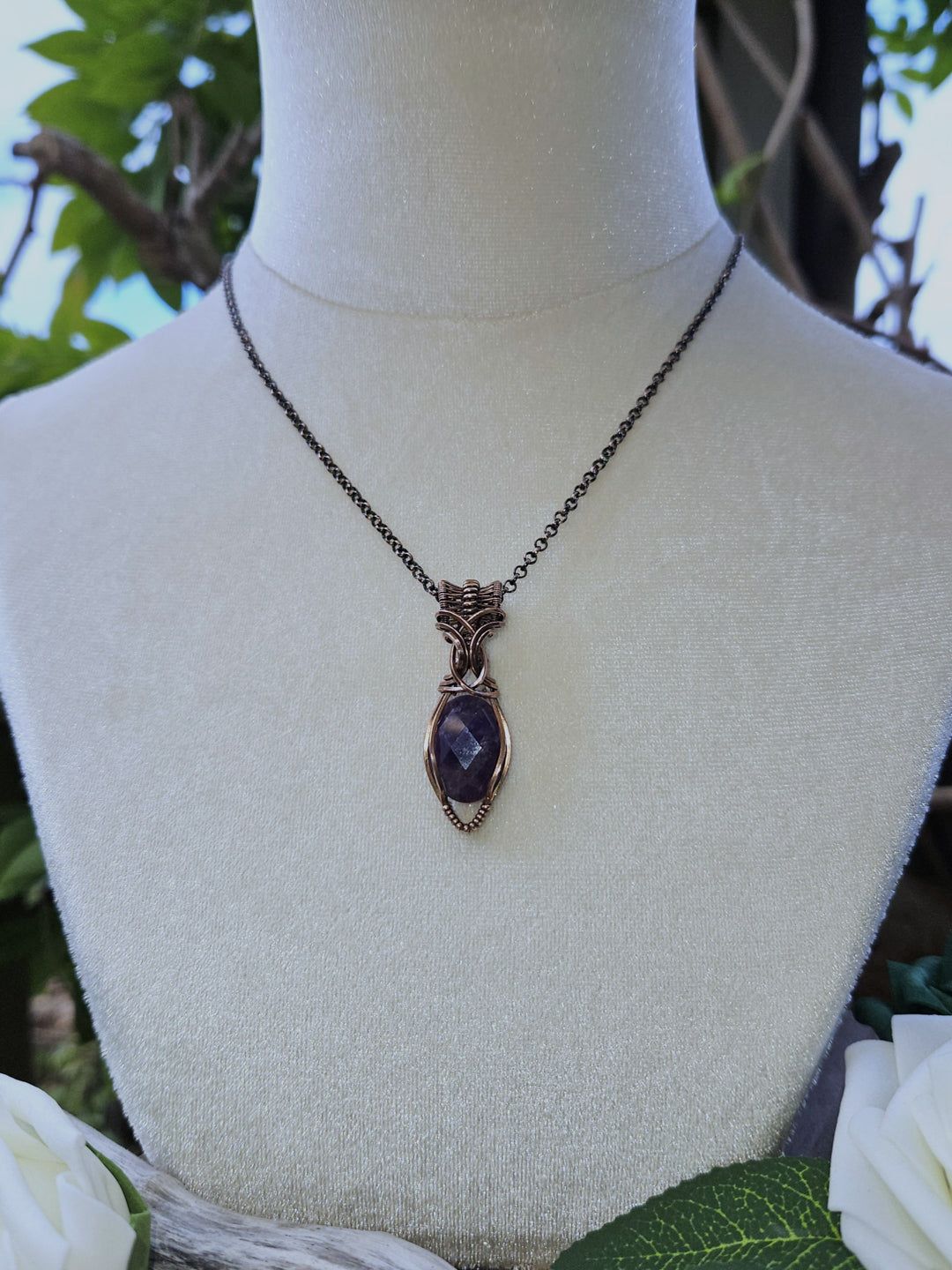 Amethyst and Copper Necklace