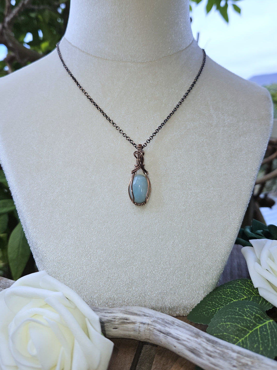 Amazonite and Copper Necklace