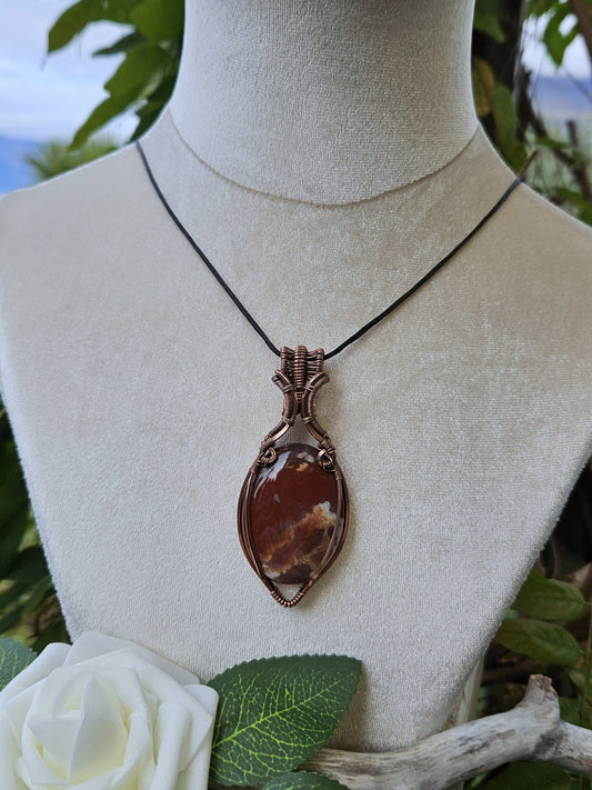 Indian Agate and Copper Necklace