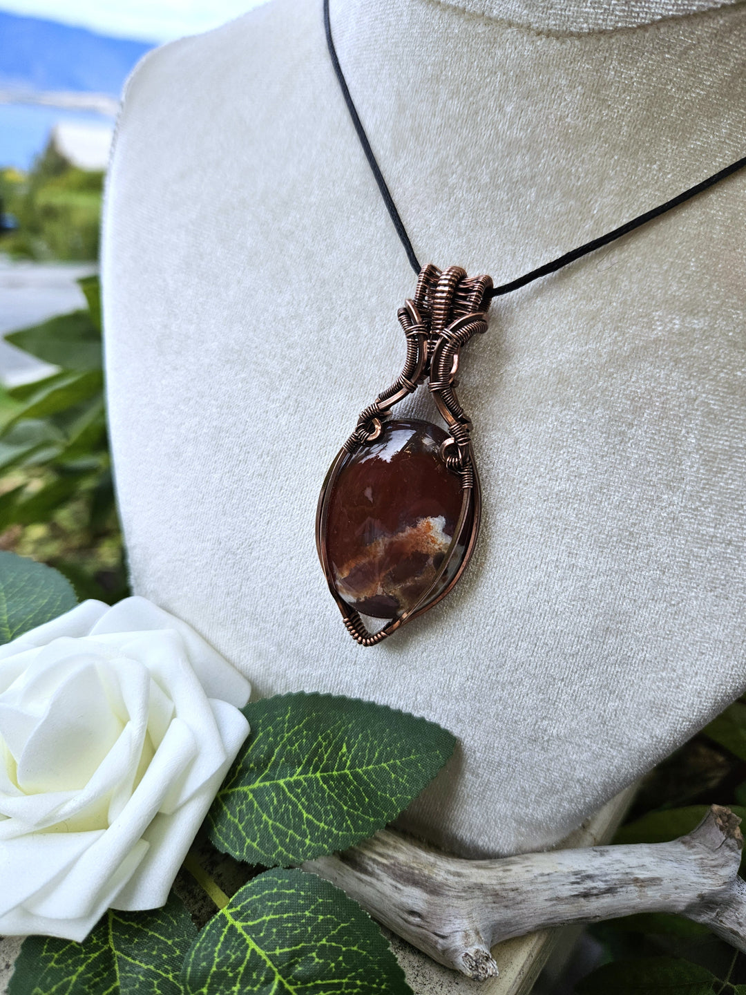 Indian Agate and Copper Necklace