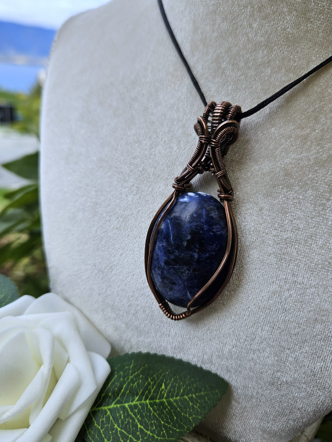 Sodalite and Copper Necklace