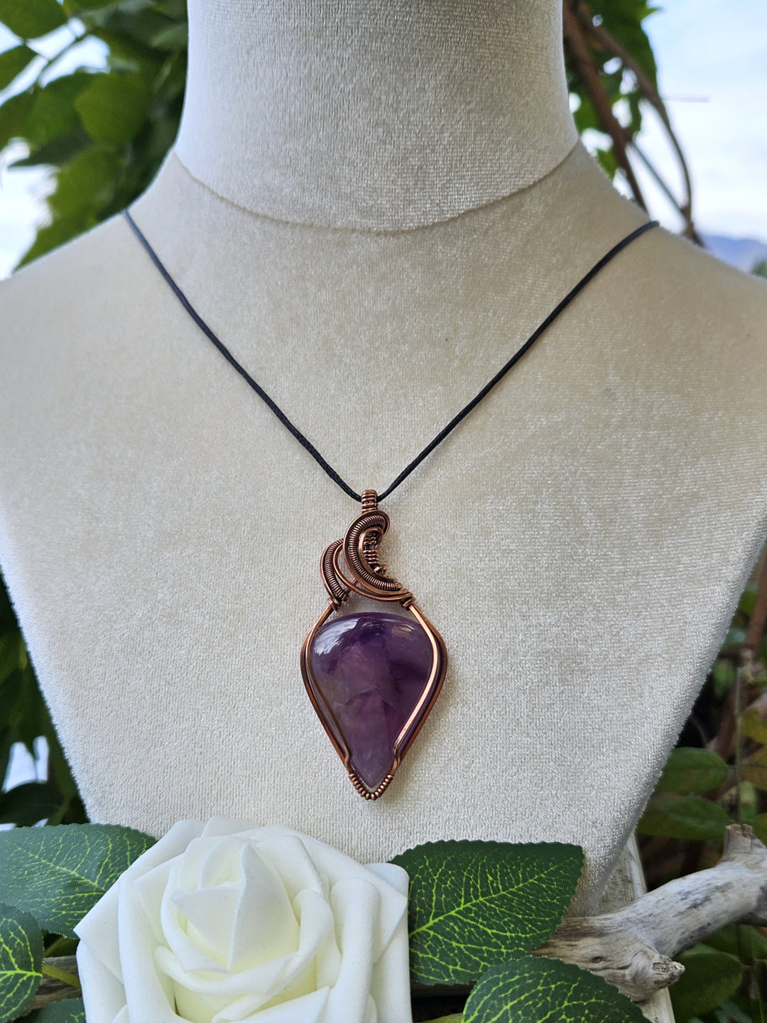 Amethyst and Copper Necklace
