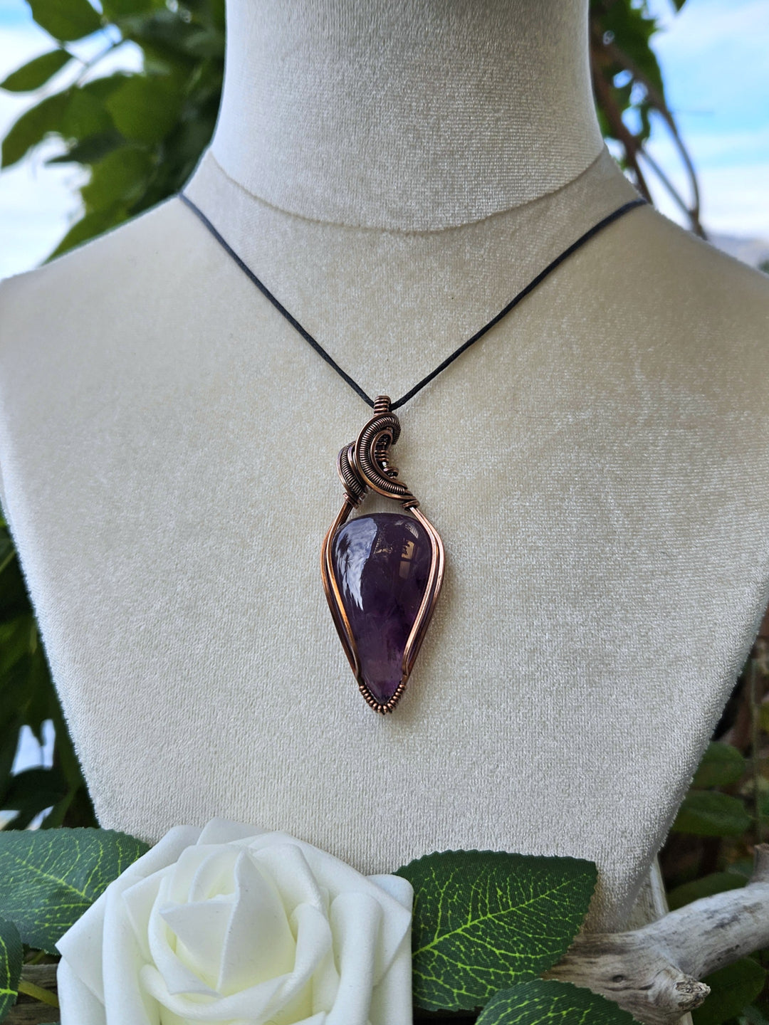 Amethyst and Copper Necklace