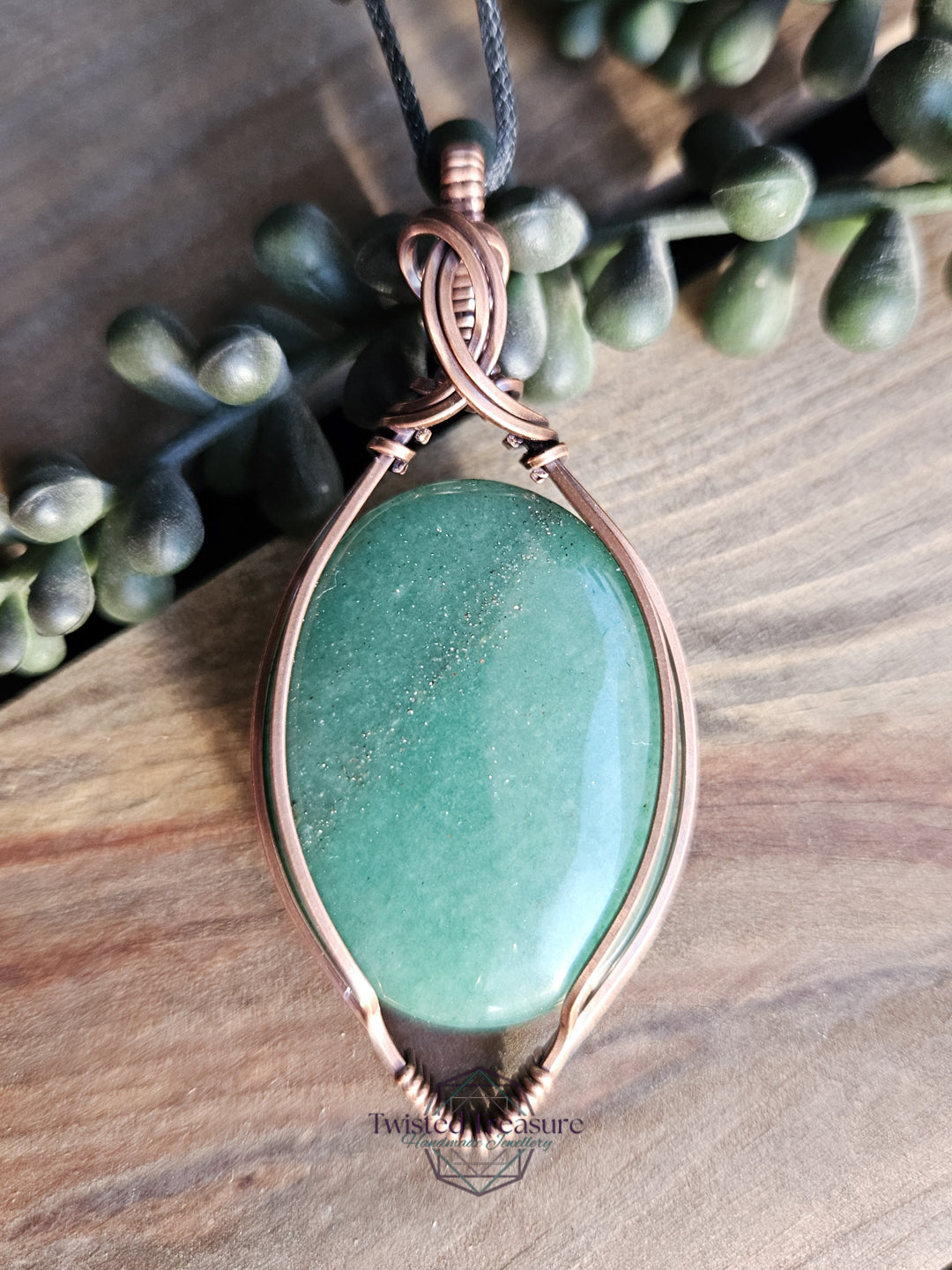 Green Aventurine and Copper Necklace