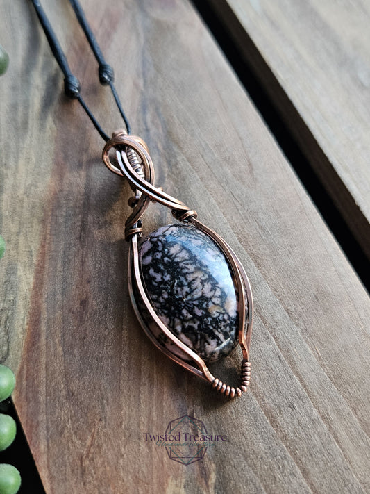 Rhodonite and Copper Necklace