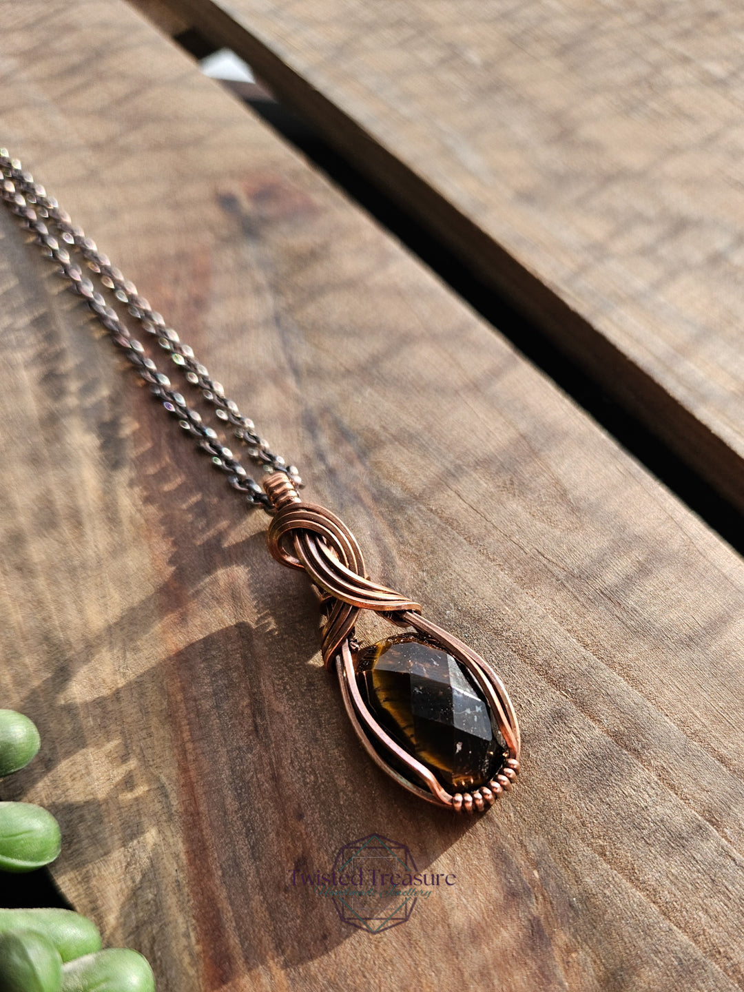 Tigers Eye and Copper Necklace