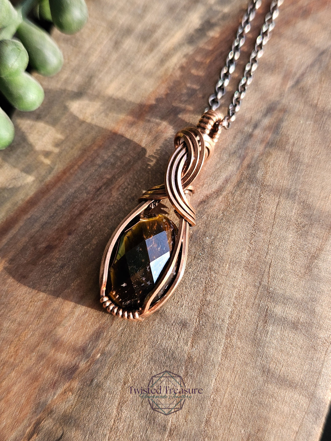 Tigers Eye and Copper Necklace