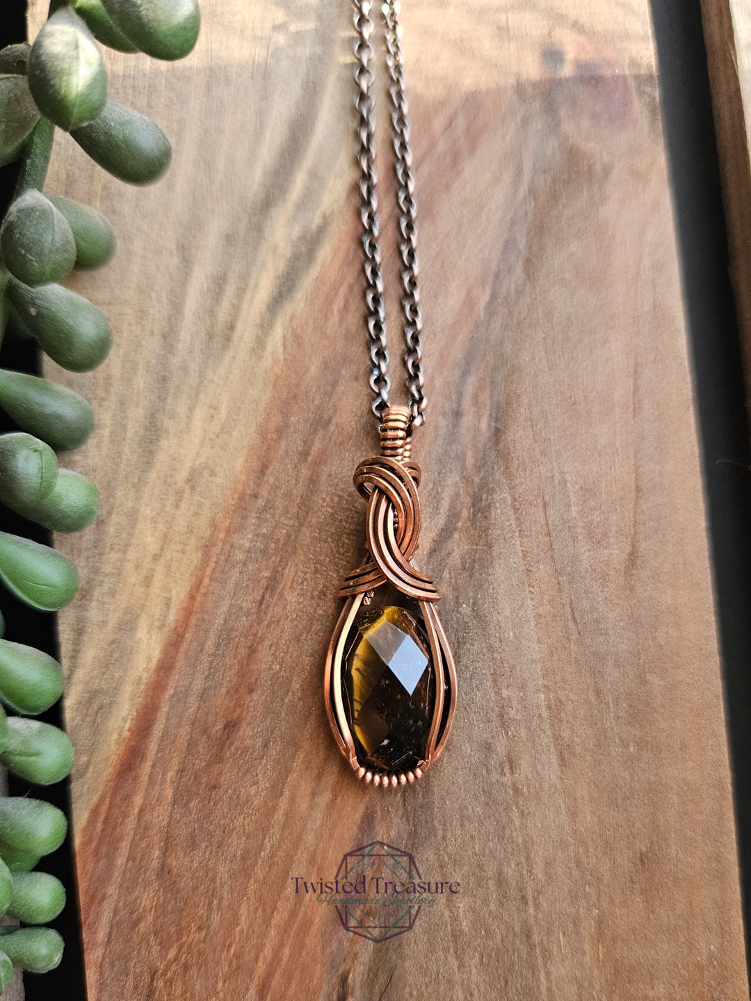 Tigers Eye and Copper Necklace