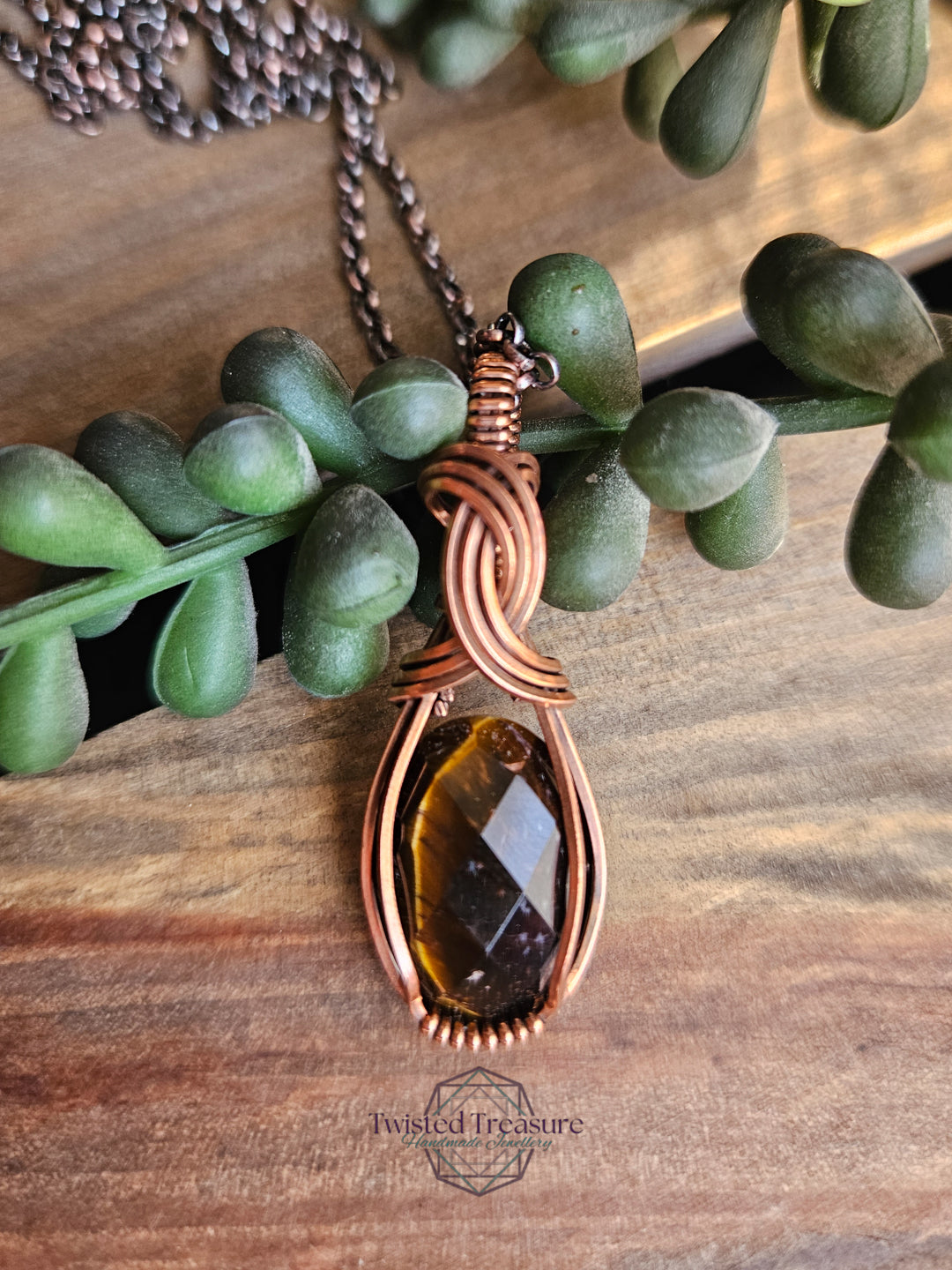 Tigers Eye and Copper Necklace