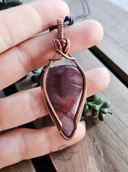 Mookaite, Carnelian and Copper Necklace